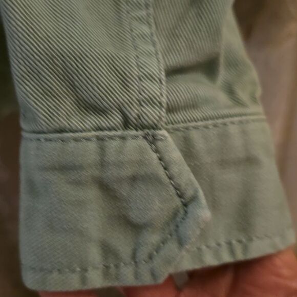 Universal Thread Women's Size XS Green Denim Snap Jacket Pockets - Picture 4 of 10